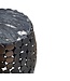 Wohnling Design Bijzettafel rond 40cm van zwart aluminium & marmeren tafelblad – Aluminium Salontafel – Metalen Woonkamertafel – Handgemaakte Decoratieve Tafel