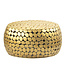 Wohnling Salontafel Aluminium goud rond 66x32 cm - Design Sofatafel Woonkamer – Moderne Woonkamertafel Metaal – Ronde Loungtafel – Aluminium Bijzettafel Handgemaakt