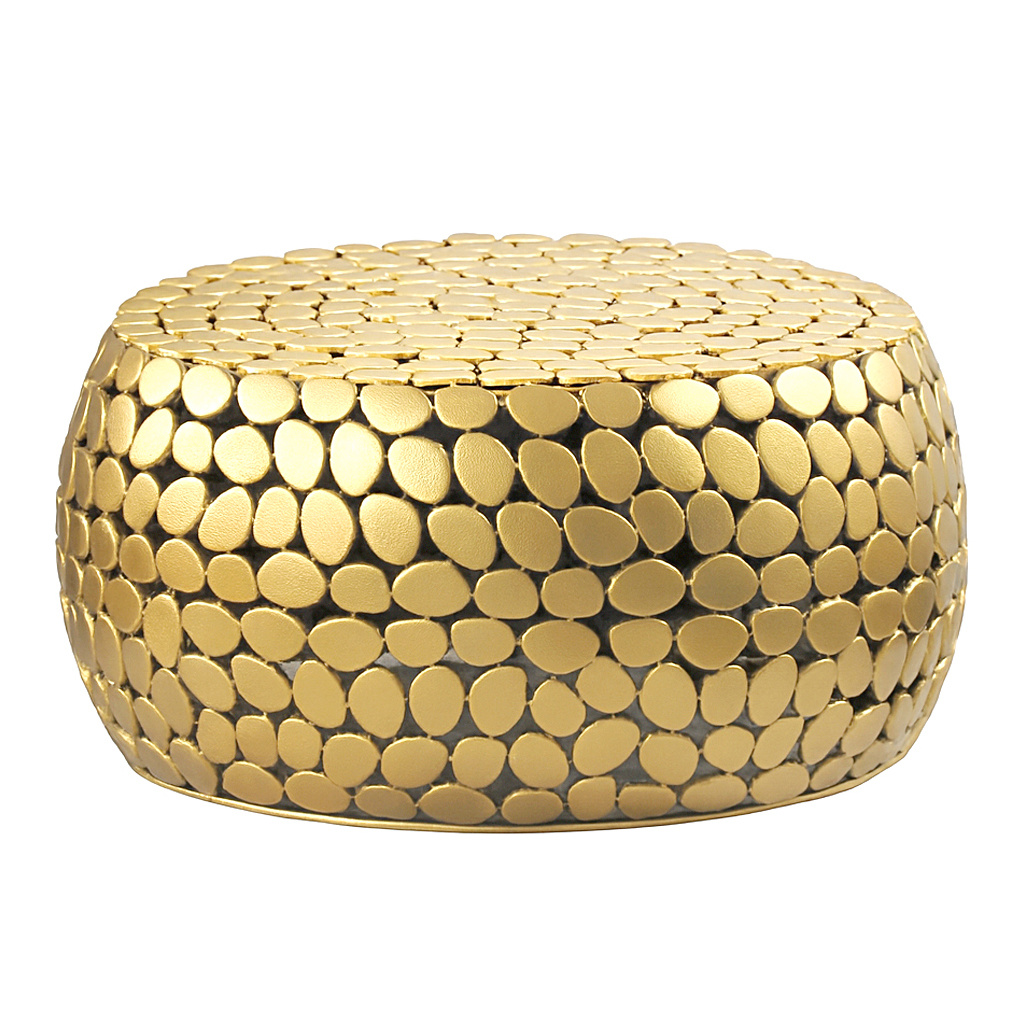Salontafel goud aluminium 66x66 cm