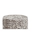 Wohnling Bijzettafel Aluminium 2-delige set rond zilver - Bijzettafel met bladmotief - Decoratieve salontafel Alu Design - Moderne metalen tafel - Woonkamertafel Set Handgemaakt