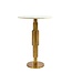 Wohnling Bijzettafel Marmer rond 59 cm Decoratietafel met Marmeren Tafelblad Wit - Design Decoratietafel met Aluminium Frame - Aanbouwtafel Salontafel modern - Koffietafel Woonkamertafel elegant Handgemaakt