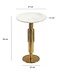Wohnling Bijzettafel Marmer rond 59 cm Decoratietafel met Marmeren Tafelblad Wit - Design Decoratietafel met Aluminium Frame - Aanbouwtafel Salontafel modern - Koffietafel Woonkamertafel elegant Handgemaakt