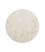 Wohnling Bijzettafel Marmer rond 59 cm Decoratietafel met Marmeren Tafelblad Wit - Design Decoratietafel met Aluminium Frame - Aanbouwtafel Salontafel modern - Koffietafel Woonkamertafel elegant Handgemaakt