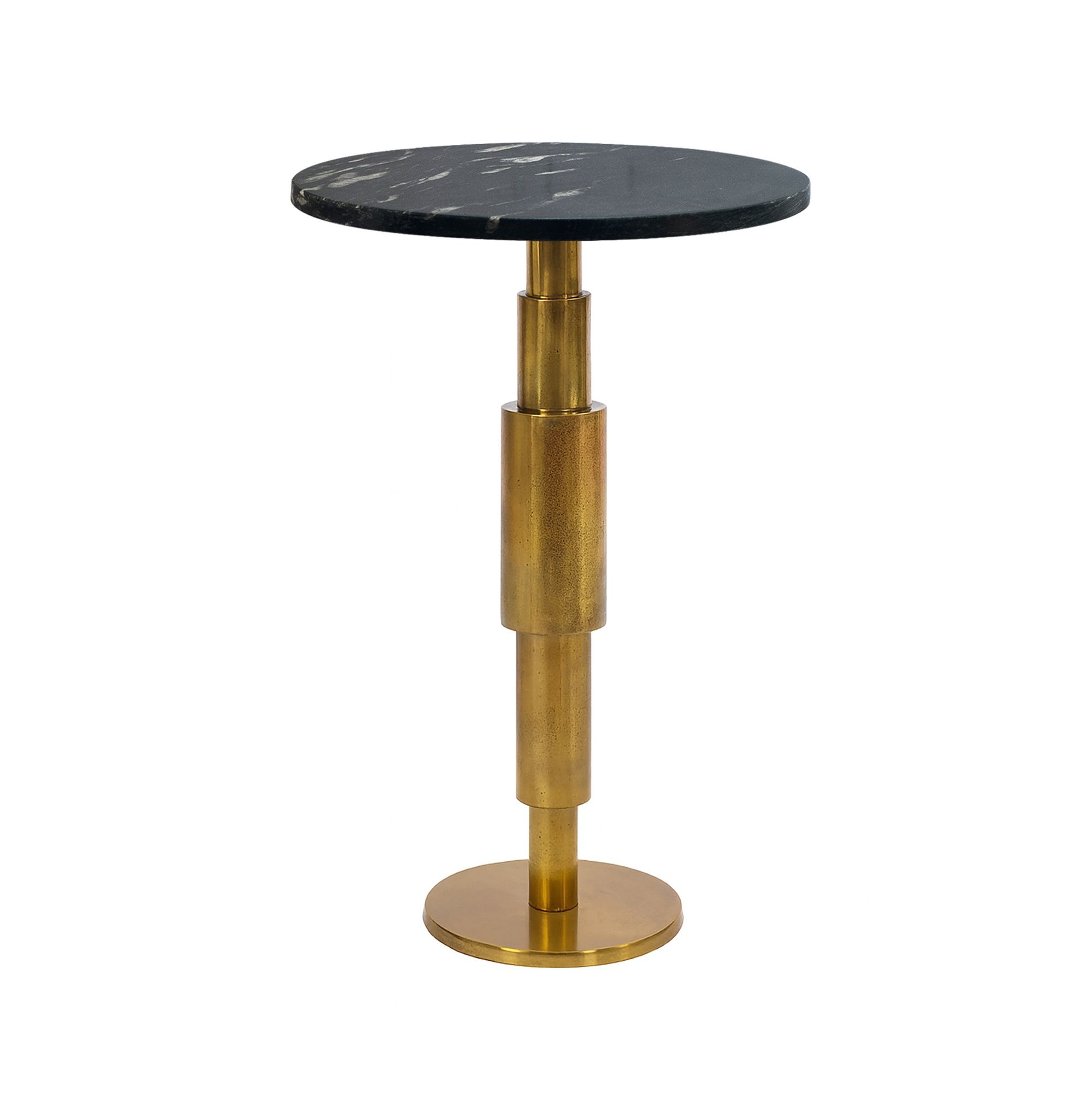 Bijzettafel zwart marmeren blad 37 cm
