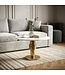 Wohnling Salontafel Goud 60cm met wit marmeren tafelblad - Ronde woonkamertafel - Moderne aluminium bijzettafel - Design tafel woonkamer metalen frame Handgemaakt