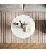 Wohnling Salontafel Goud 60cm met wit marmeren tafelblad - Ronde woonkamertafel - Moderne aluminium bijzettafel - Design tafel woonkamer metalen frame Handgemaakt