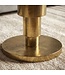 Wohnling Salontafel Goud 60cm met wit marmeren tafelblad - Ronde woonkamertafel - Moderne aluminium bijzettafel - Design tafel woonkamer metalen frame Handgemaakt