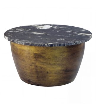 Wohnling Salontafel zwart marmer rond 60x60 cm - WL7.374