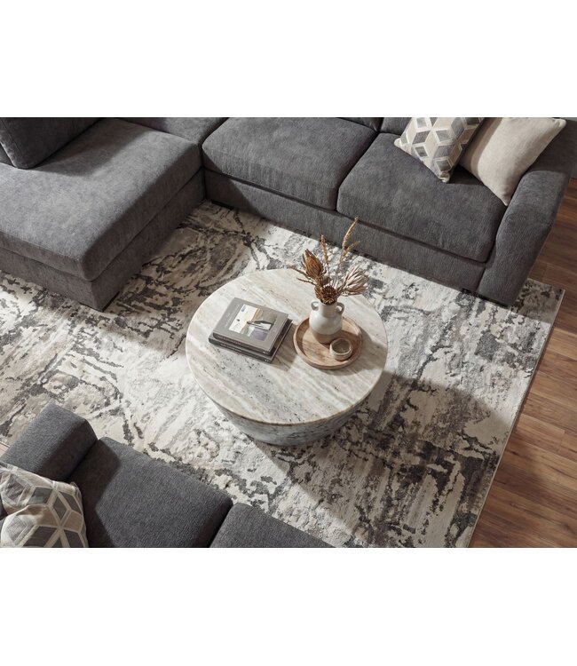 Wohnling Salontafel Metaal met wit Marmer Tafelblad 60cm rond - Design Woonkamertafel Ronde Loungetafel - Massieve Banktafel - Extravagante Bijzettafel Handgemaakt