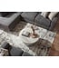 Wohnling Salontafel Metaal met wit Marmer Tafelblad 60cm rond - Design Woonkamertafel Ronde Loungetafel - Massieve Banktafel - Extravagante Bijzettafel Handgemaakt