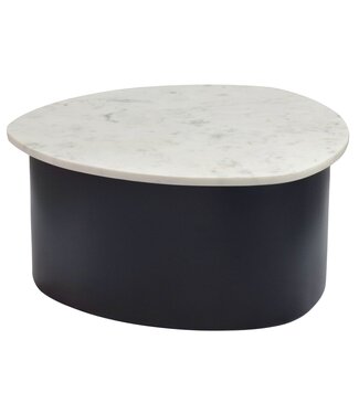 Wohnling Salontafel zwart marmer 63 cm rond - WL7.376