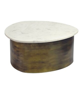 Wohnling Salontafel wit marmer 63 cm rond - WL7.377