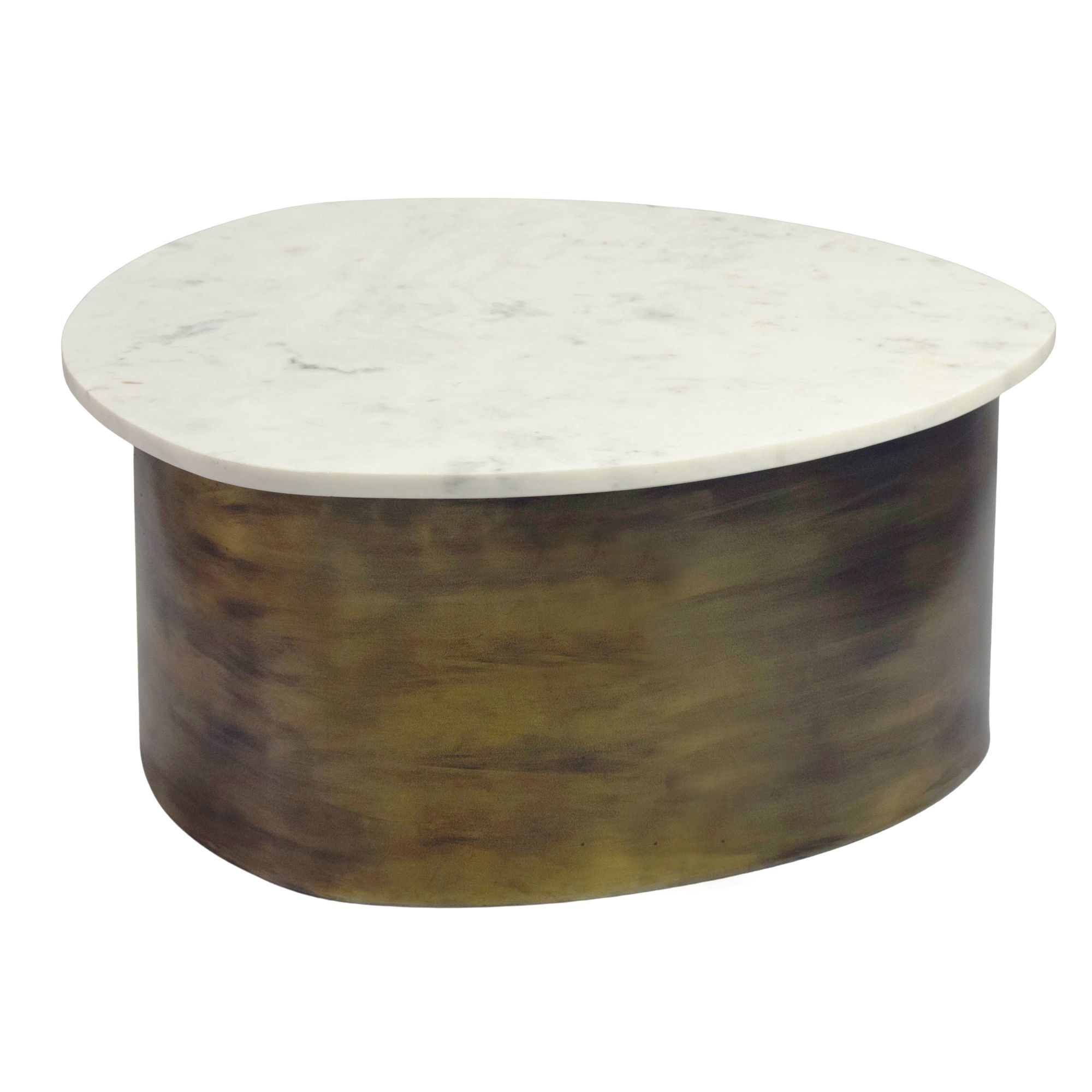 Salontafel wit marmer 63 cm rond