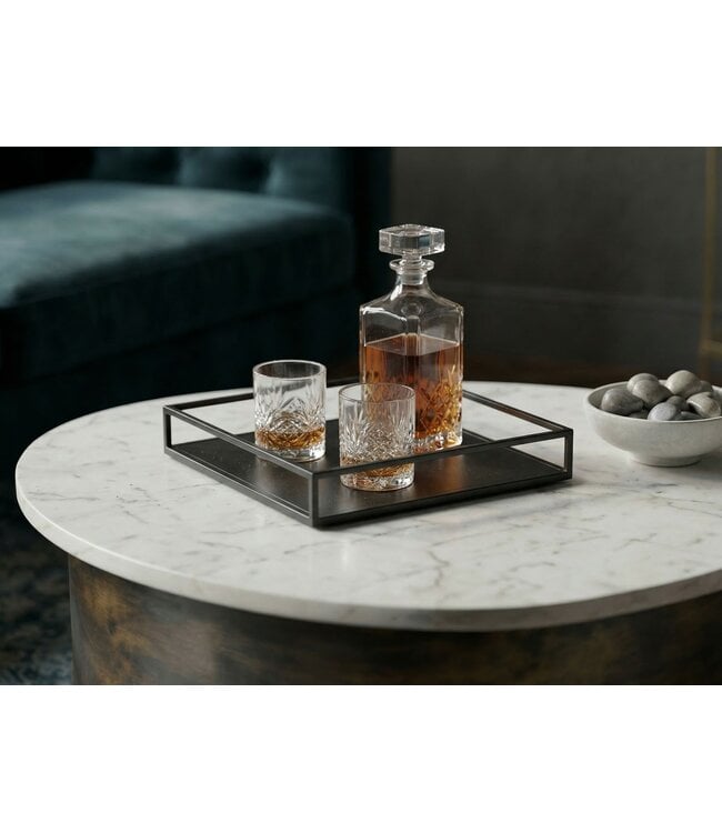 Wohnling Salontafel Goud 63cm met wit marmeren tafelblad - Woonkamertafel Alu organische vorm - Sofatafel Aluminium modern - Design Bijzettafel Metalen frame Handgemaakt