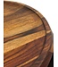 Wohnling Salontafel Sheesham Massief Hout Rond 60 cm x 50 cm x 40 cm · Woonkamertafel met Opbergvak · Handgemaakte Sofatafel van Echt Hout in Natuurlijk Landelijk Design