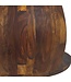 Wohnling Salontafel Sheesham Massief Hout Rond 60 cm x 50 cm x 40 cm · Woonkamertafel met Opbergvak · Handgemaakte Sofatafel van Echt Hout in Natuurlijk Landelijk Design