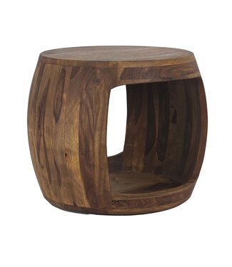 Wohnling Bijzettafel sheeshamhout 50 cm rond - WL7.410