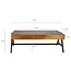 Wohnling Salontafel Sheesham Massief Hout Rechthoekig 120cm · Woonkamertafel met Metalen Onderstel · Handgemaakte Banktafel in Modern Industrieel Design met Stabiel Tafelblad