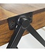 Wohnling Salontafel Sheesham Massief Hout Rechthoekig 120cm · Woonkamertafel met Metalen Onderstel · Handgemaakte Banktafel in Modern Industrieel Design met Stabiel Tafelblad