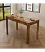 Wohnling Eettafel Sheesham Massief Hout 120cm voor tot 6 Personen · Rechthoekige Keukentafel in Modern Design · Handgemaakte Houten Tafel met Afgeronde Randen voor Eetkamer of Keuken
