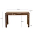 Wohnling Eettafel Sheesham Massief Hout 120cm voor tot 6 Personen · Rechthoekige Keukentafel in Modern Design · Handgemaakte Houten Tafel met Afgeronde Randen voor Eetkamer of Keuken