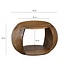 Wohnling Salontafel Mango Massiefhout rond 60 cm x 46 cm x 36 cm - Woonkamertafel met opbergvak - Handgemaakte banktafel van echt hout in natuurlijk landhuisdesign