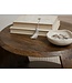 Wohnling Salontafel Mango Massiefhout rond 60 cm x 46 cm x 36 cm - Woonkamertafel met opbergvak - Handgemaakte banktafel van echt hout in natuurlijk landhuisdesign