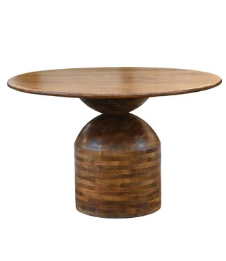 Wohnling Eettafel mangohout 120 cm rond - WL7.435