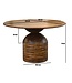 Wohnling Eetkamertafel 120cm Rond Mango Massief Hout - Grote Eettafel - Massief Houten Keukentafel - Moderne Houten Keukentafel voor 4 Personen - Houten Eetkamertafel Eettafel Handgemaakt