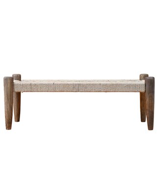 Wohnling Bank mangohout bruin 120 cm lang - WL7.436