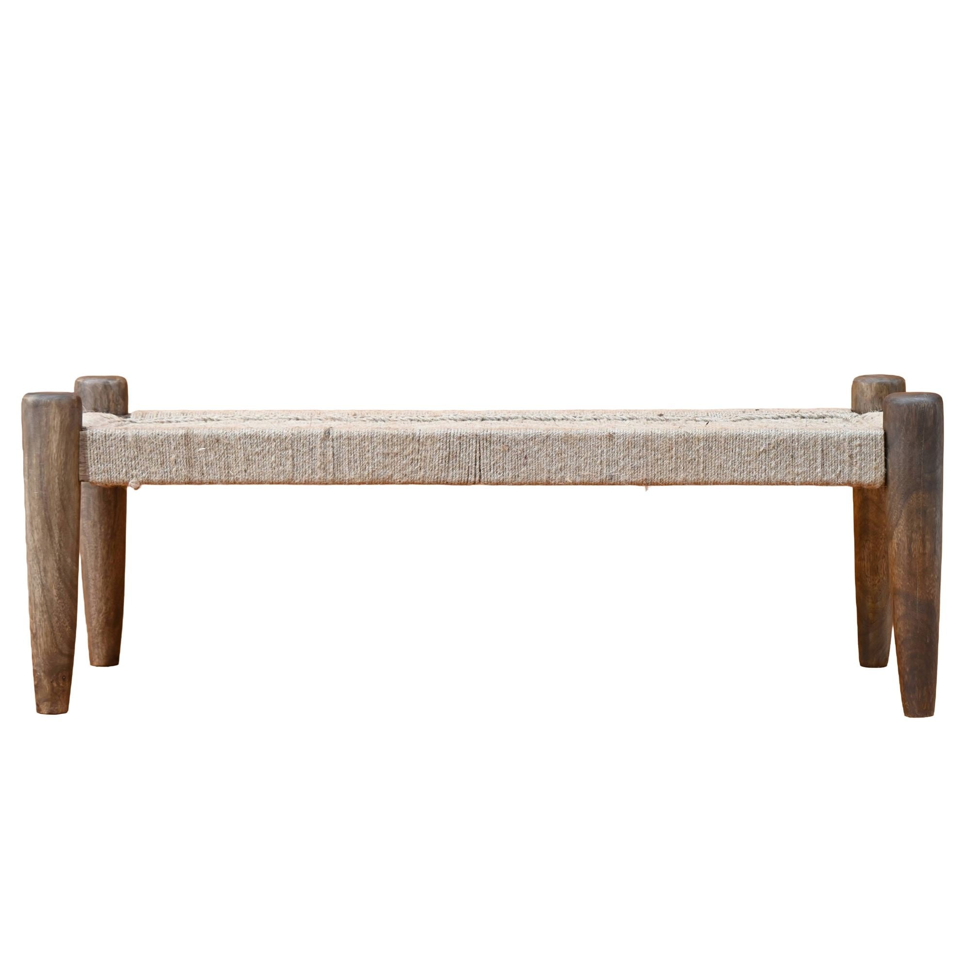 Bank mangohout bruin 120 cm lang