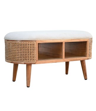 Wohnling Poef vlechtwerk 90 cm retro - WL7.439