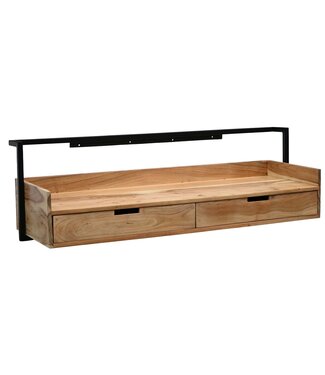 Wohnling Bureau acaciahout 120 cm zwevend - WL7.440