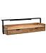 Wohnling Wandbureau Acacia Massief Hout 120cm met 2 Lades - Design Bureau voor aan de Muur Hangend met Opbergruimte - Zwevend Handgemaakt