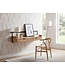 Wohnling Wandbureau Acacia Massief Hout 120cm met 2 Lades - Design Bureau voor aan de Muur Hangend met Opbergruimte - Zwevend Handgemaakt