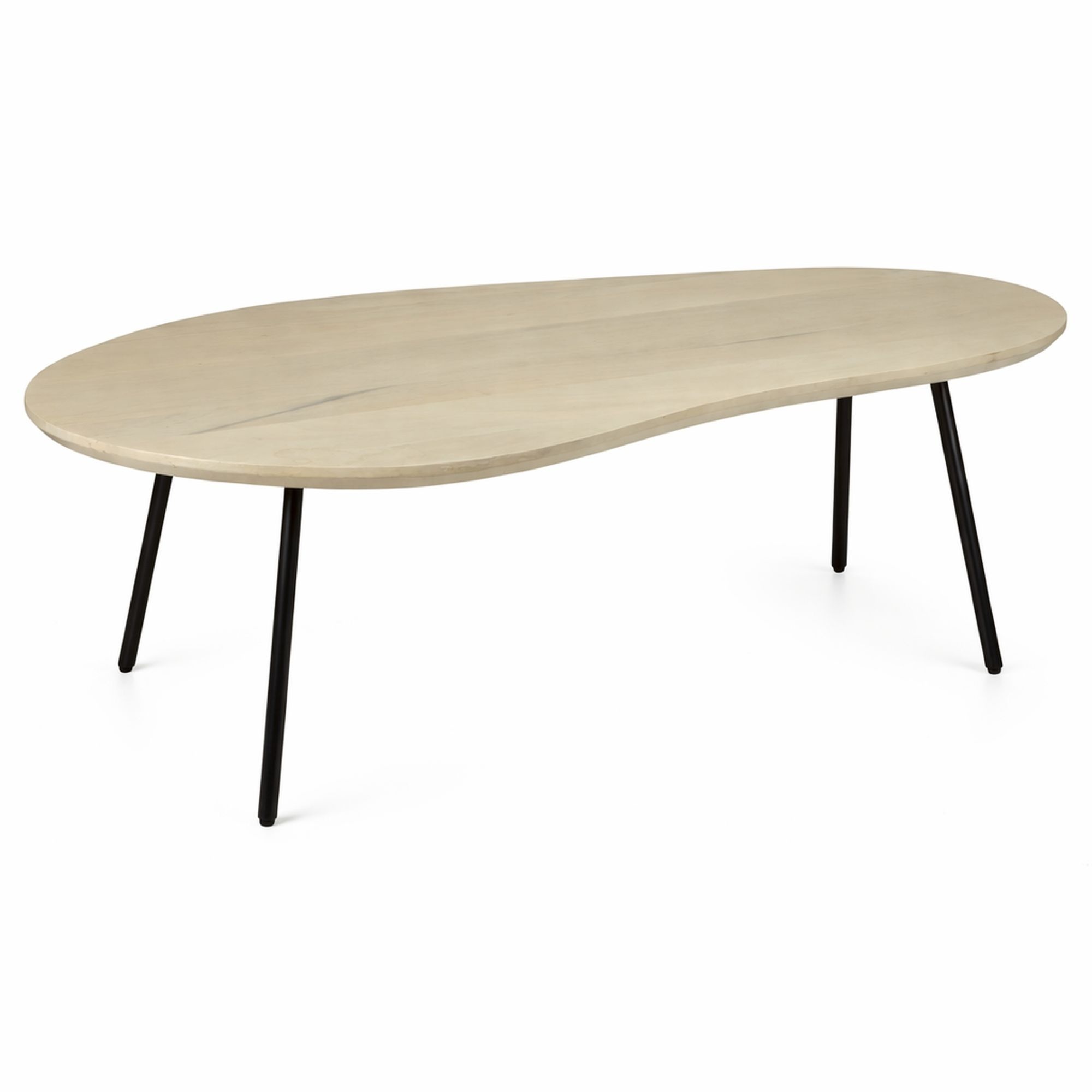 Salontafel mangohout 122 cm breed white wash