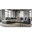 Wohnling Salontafel niervorm Mangohout massief white wash 122 cm - Woonkamertafel Hout - Sofatafel Retro - Bijzettafel Metalen Frame - Design Tafel Handgemaakt