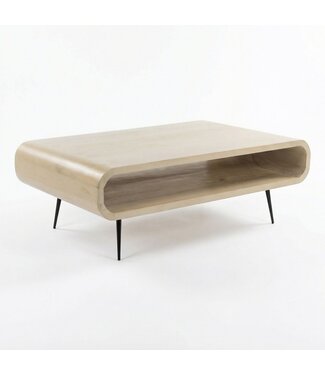 Wohnling Salontafel mangohout 90 cm breed white wash