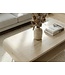 Wohnling Salontafel Mango Massiefhout white wash 90cm - Design Woonkamertafel met Metalen Poten - Rechthoekige Banktafel Opberg Retro - Loungetafel Hout - Natuur Bijzettafel Handgemaakt