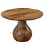 Wohnling Salontafel Mango Massief Hout 60cm Natuur Rond - Design Woonkamertafel - Banktafel Hout Koffietafel Druppelvorm - Bijzettafel Teardrop Tafel Massief Handgemaakt