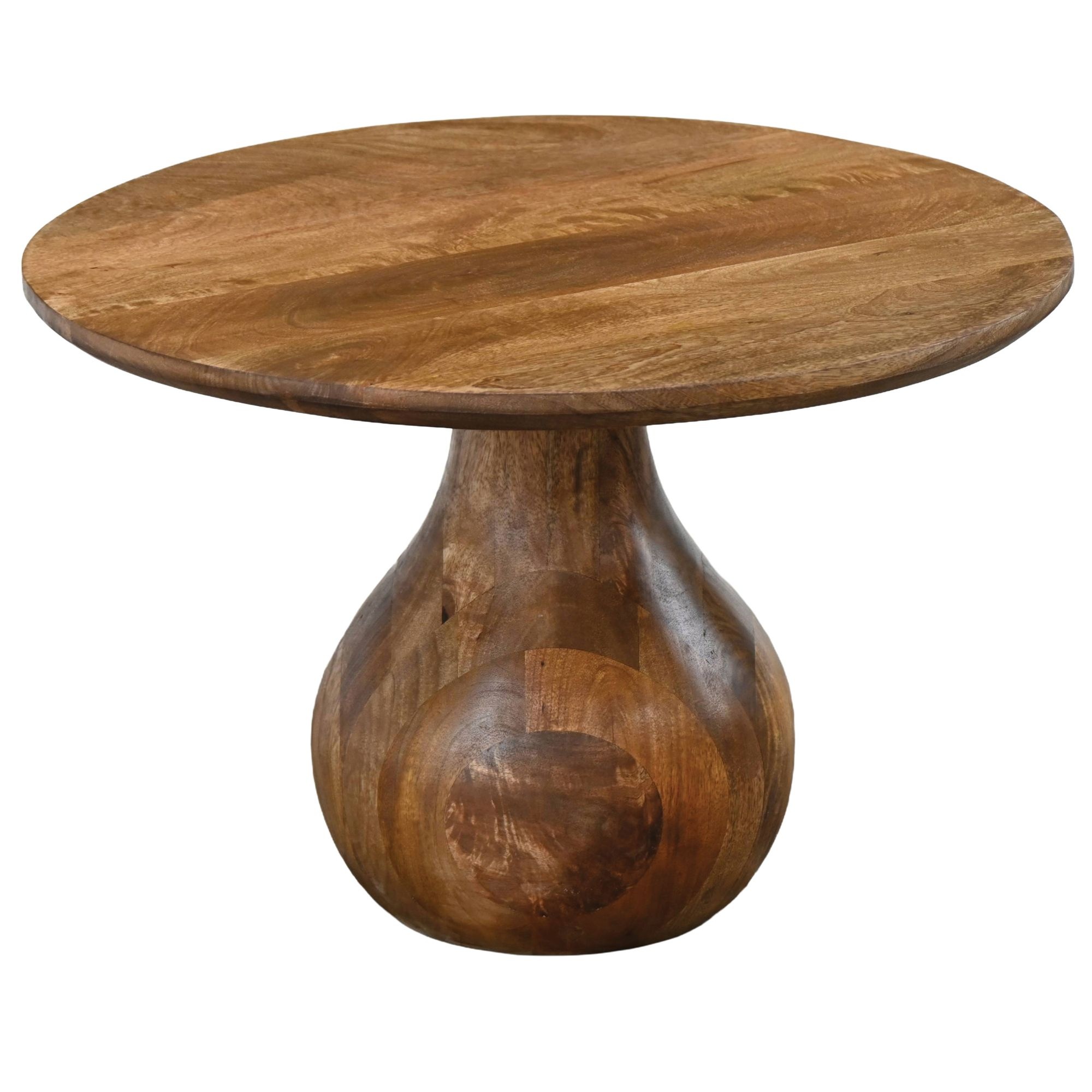 Salontafel mangohout 60 cm rond druppelvorm