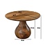 Wohnling Salontafel Mango Massief Hout 60cm Natuur Rond - Design Woonkamertafel - Banktafel Hout Koffietafel Druppelvorm - Bijzettafel Teardrop Tafel Massief Handgemaakt
