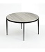 Wohnling Salontafel Metaal met wit Toronto Marmer Tafelblad 70cm rond - Ronde Woonkamertafel Design Loungtafel - Elegante Sofa Tafel - Moderne Bijzettafel Handgemaakt