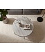 Wohnling Salontafel Metaal met wit Toronto Marmer Tafelblad 70cm rond - Ronde Woonkamertafel Design Loungtafel - Elegante Sofa Tafel - Moderne Bijzettafel Handgemaakt
