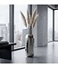 Wohnling Vloervaas Aluminium 75cm Zilver - Decoratieve vaas groot - Staande vaas rond modern - Metalen vaas voor bloemen - Design XXL Woonkamer Decoratie - Woondecoratie Handgemaakt