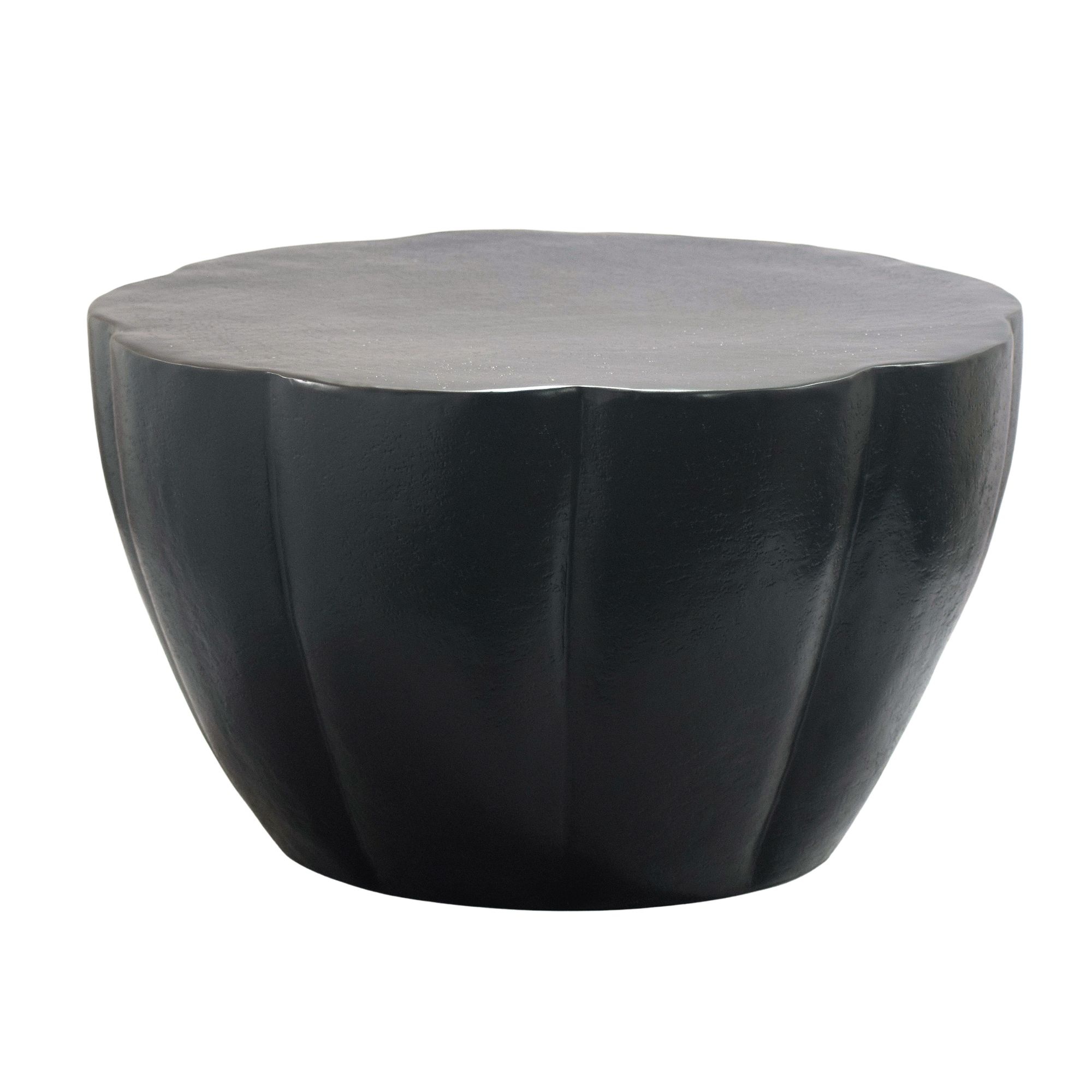 Salontafel aluminium zwart 60 cm rond