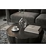Wohnling Salontafel Aluminium 60cm Bloesemvorm Zwart - Ronde Woonkamertafel - Design Sofatafel - Moderne Loungtafel - Bijzettafel Woonkamer Handgemaakt
