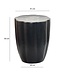 Wohnling Bijzettafel Aluminium Zwart 41cm Ronde Aanrechttafel Metaal - Decoratietafel Alu modern - Kleine Salontafel - Design Couchtafel Sofatafel Handgemaakt