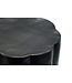 Wohnling Bijzettafel Aluminium Zwart 41cm Ronde Aanrechttafel Metaal - Decoratietafel Alu modern - Kleine Salontafel - Design Couchtafel Sofatafel Handgemaakt