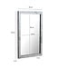 Wohnling Wandspiegel 60x90 cm met mozaïeklijst – Rechthoekige spiegel – Glazen woonspiegel – Moderne hangspiegel halspiegel – Woonkamerspiegel verticaal & horizontaal – Decoratieve spiegel Handgemaakt